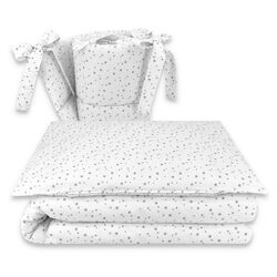 Lenjerie de pat pentru copii MimiNu Mini Stars 60x120 (Gray)