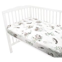 Cearsaf cu elastic MimiNu Australian Animals 70x140 (Beige) Thumb