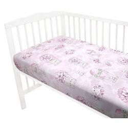 Cearsaf cu elastic MimiNu Awesome Bunnies 60x120 (Pink) Thumb