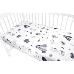 Cearsaf cu elastic MimiNu Baby Shower 60x120 (Blue) Thumb
