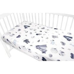 Cearsaf cu elastic MimiNu Baby Shower 70x140 (Blue) Thumb