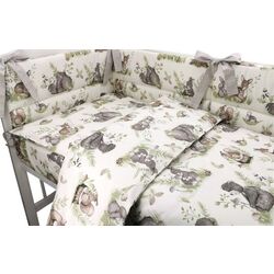 Cearsaf cu elastic MimiNu Calm Forest 60x120 (Natural) Thumb