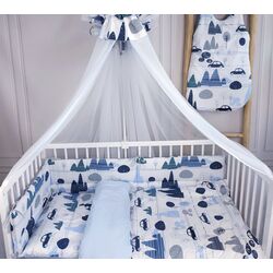 Cearsaf cu elastic MimiNu Childrens Journey 60x120 (Blue) Thumb