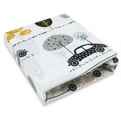 Cearsaf cu elastic MimiNu Childrens Journey 60x120 (Gray/Yellow)