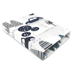Cearsaf cu elastic MimiNu Childrens Journey 70x140 (Blue)