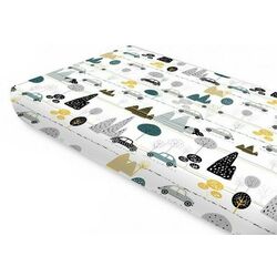 Простынь на резинке MimiNu Childrens Journey 70x140 (Gray/Yellow) Thumb