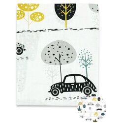 Простынь на резинке MimiNu Childrens Journey 70x140 (Gray/Yellow) Thumb