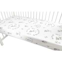 Cearsaf cu elastic MimiNu Deer 60x120 (Gray) Thumb