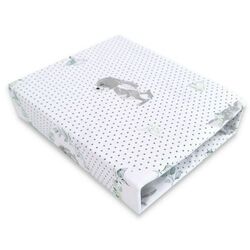 Cearsaf cu elastic MimiNu Deer 70x140 (Gray)
