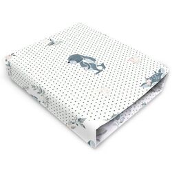 Cearsaf cu elastic MimiNu Deer Dark 60x120 (Mint)