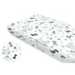 Cearsaf cu elastic MimiNu Dino 70x140 (Blue) Thumb