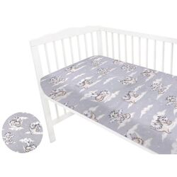 Cearsaf cu elastic MimiNu Dragons 60x120 (Gray) Thumb