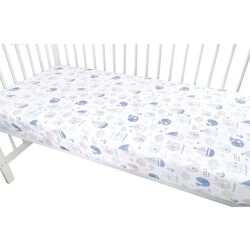 Cearsaf cu elastic MimiNu Fish 60x120 (Blue) Thumb
