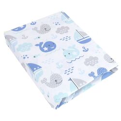 Cearsaf cu elastic MimiNu Fish 60x120 (Blue)
