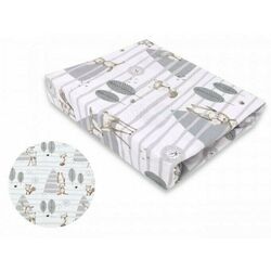 Простынь на резинке MimiNu Forest 60x120 (Gray) Thumb