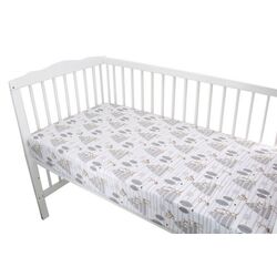 Простынь на резинке MimiNu Forest 60x120 (Gray) Thumb