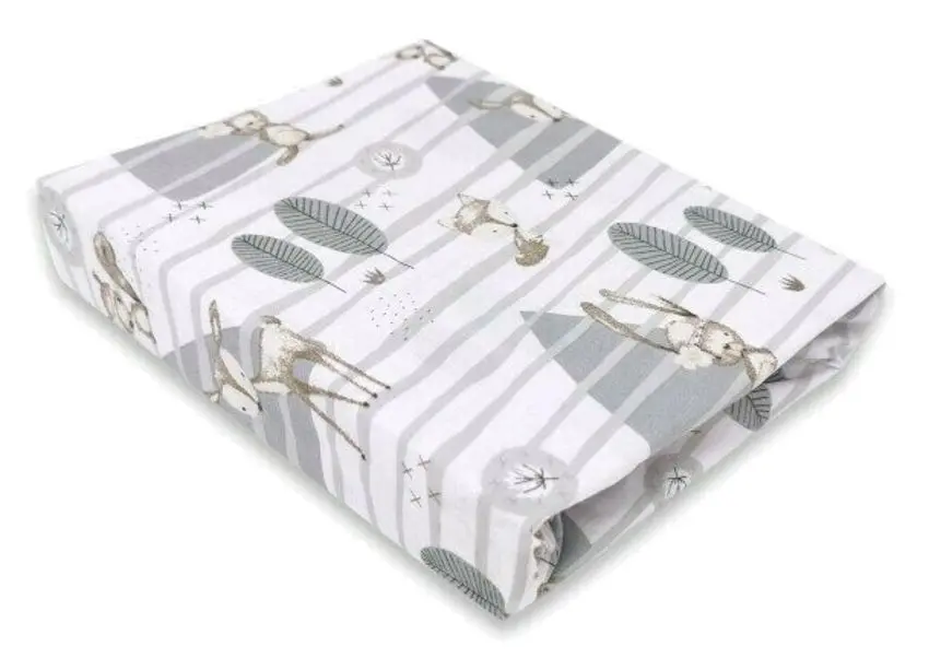 Простынь на резинке MimiNu Forest 70x140 (Gray) - 2