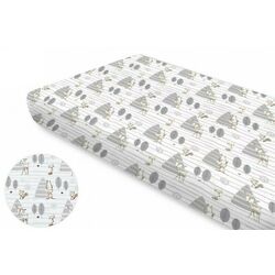 Простынь на резинке MimiNu Forest 70x140 (Gray) Thumb