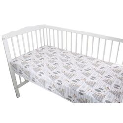 Простынь на резинке MimiNu Forest 70x140 (Gray) Thumb