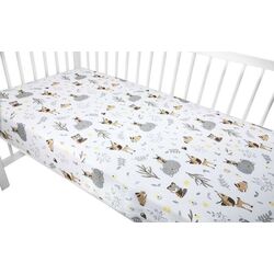 Cearsaf cu elastic MimiNu Forest Friends 70x140 (Gray/Beige) Thumb