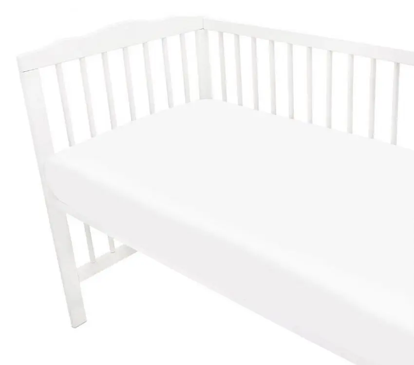 Cearsaf cu elastic MimiNu Jerse 60x120 (White) - 2