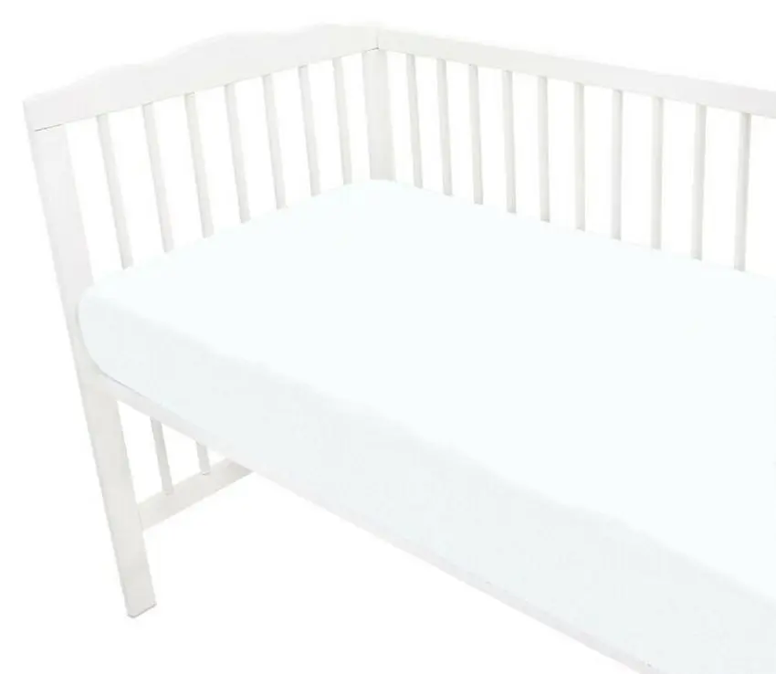 Cearsaf cu elastic MimiNu Jerse 70x140 (White) - 2