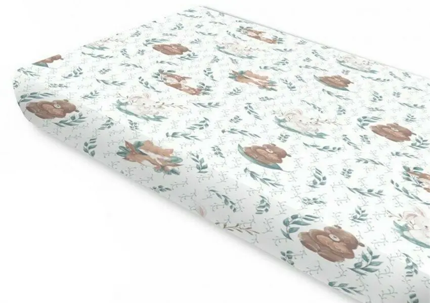 Cearsaf cu elastic MimiNu Lulu 60x120 (Green/Brown) - 2