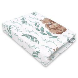 Cearsaf cu elastic MimiNu Lulu 60x120 (Green/Brown)