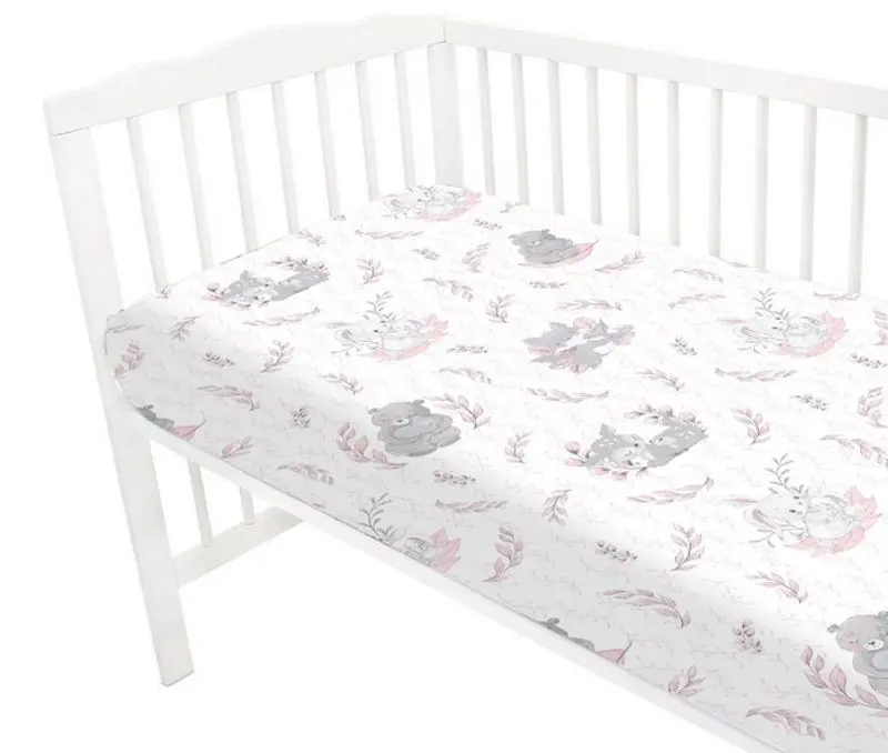 Cearsaf cu elastic MimiNu Lulu 60x120 (Pink) - 2