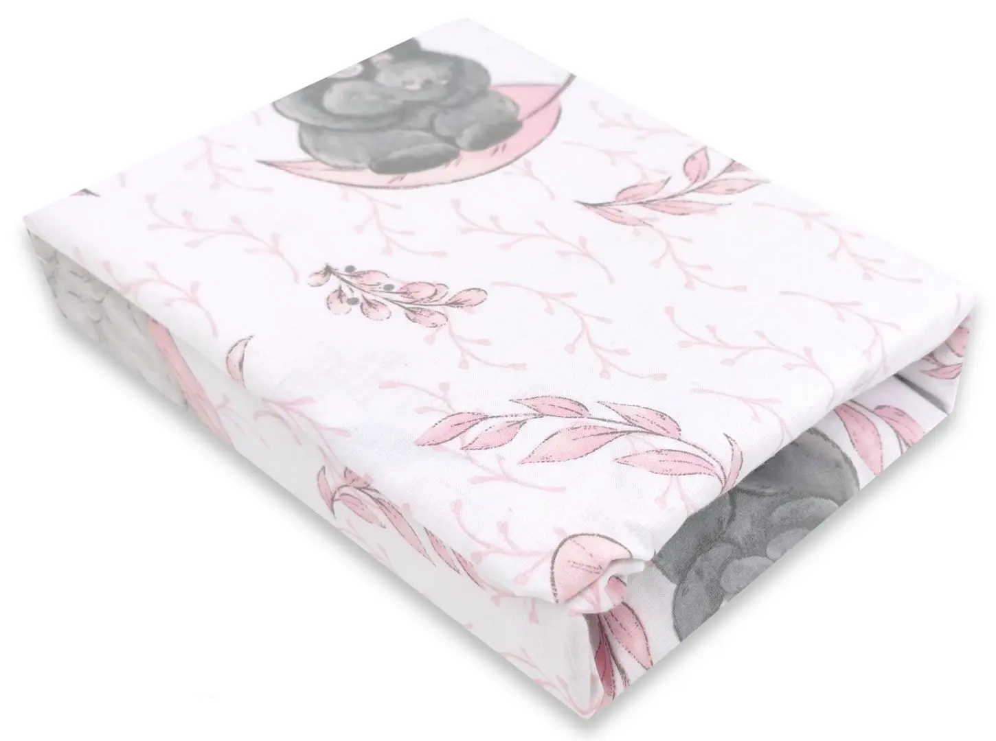 Cearsaf cu elastic MimiNu Lulu 60x120 (Pink)