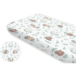 Cearsaf cu elastic MimiNu Lulu Natural 80x160 (Mint) Thumb