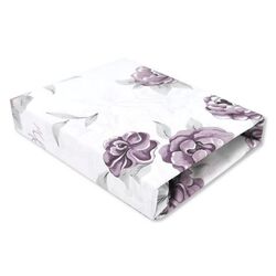 Cearsaf cu elastic MimiNu Peonie 60x120 (Plum)