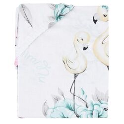 Cearsaf cu elastic MimiNu Peonie 70x140 (Mint)
