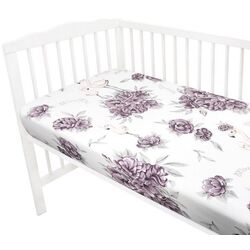 Cearsaf cu elastic MimiNu Peonie 70x140 (Plum) Thumb