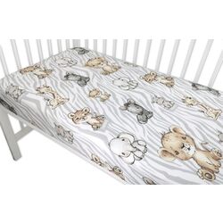 Cearsaf cu elastic MimiNu Safari 60x120 (Natural) Thumb