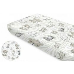 Cearsaf cu elastic MimiNu Safari 60x120 (Natural) Thumb