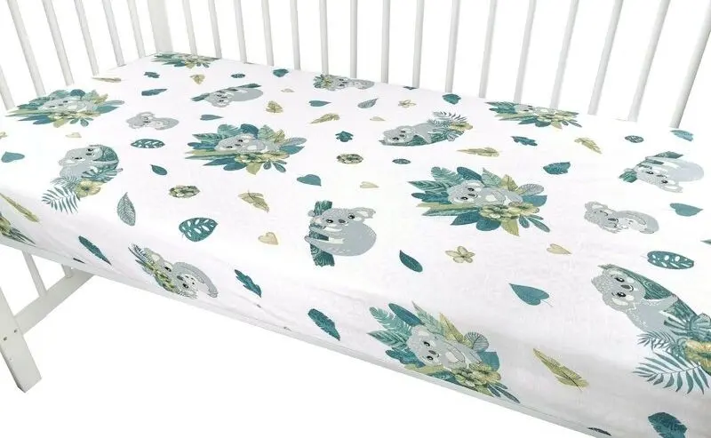 Cearsaf cu elastic MimiNu Tropical 70x140 (Green) - 3