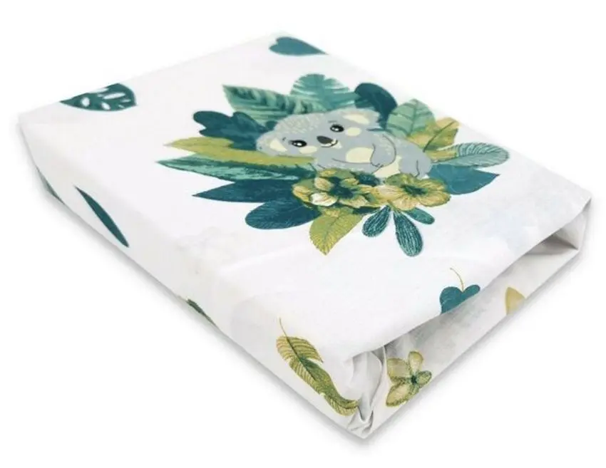 Cearsaf cu elastic MimiNu Tropical 70x140 (Green)