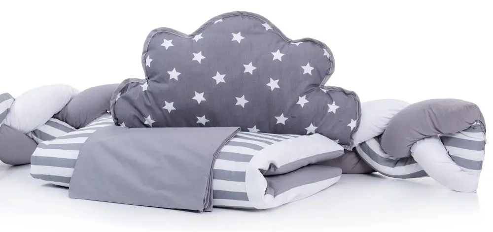Детское постельное белье MyKids 6 ед 120x60 (Grey/White) - 2
