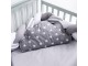 Lenjerie de pat pentru copii MyKids 6 un 120x60 (Grey/White)