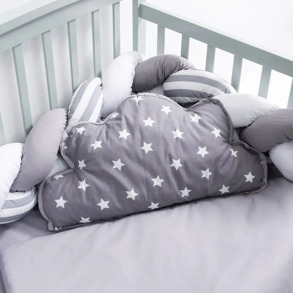 Детское постельное белье MyKids 6 ед 120x60 (Grey/White) - 4