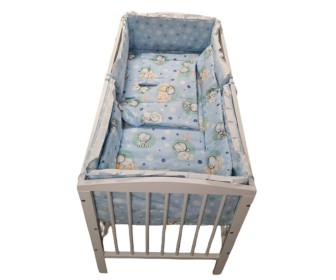 Lenjerie de pat pentru copii MyKids Baby Teddy 5 un 120x60 (Blue)