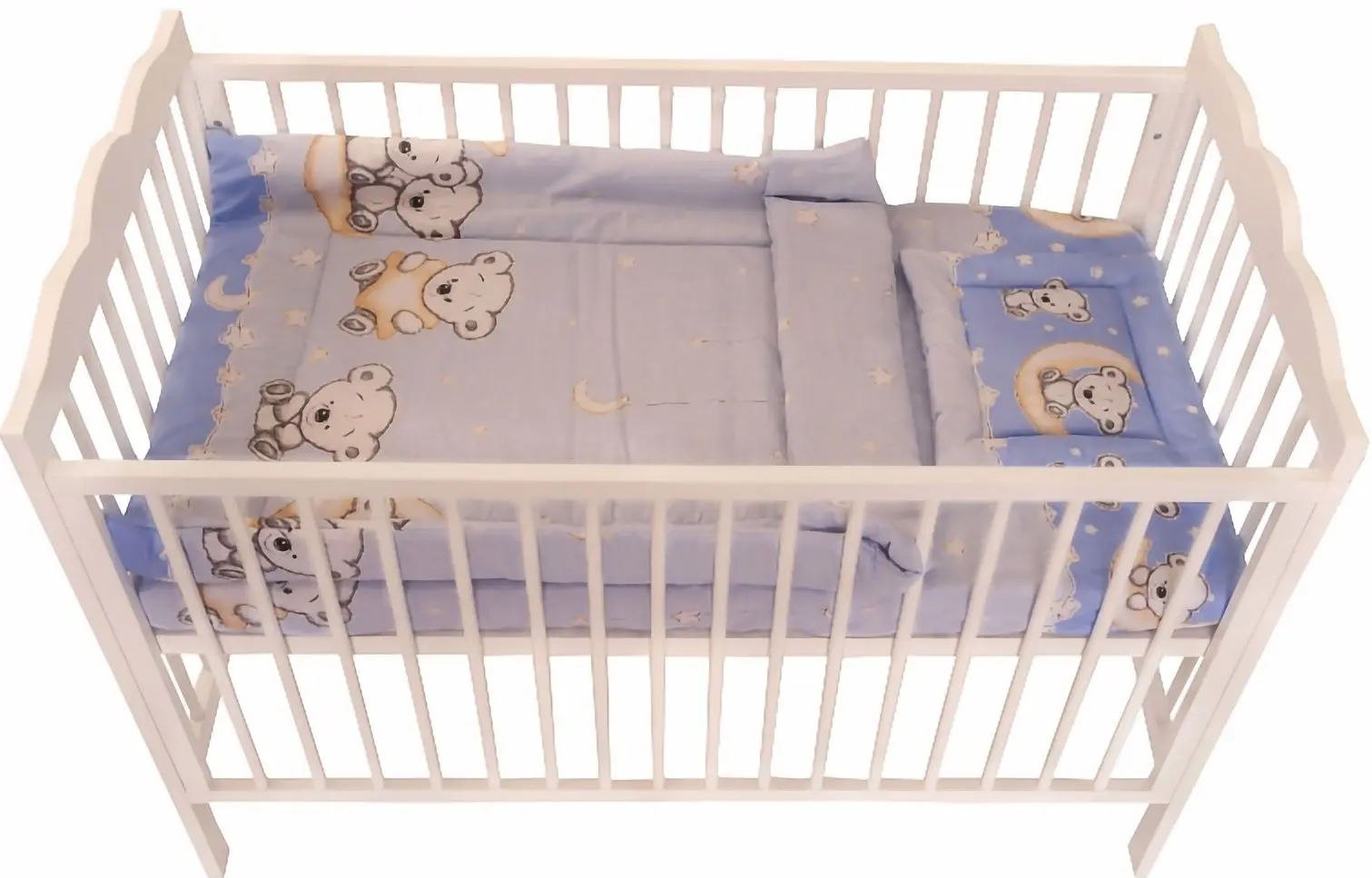 Детское постельное белье MyKids Bear On Moon 5 120x60 (Blue) - 2