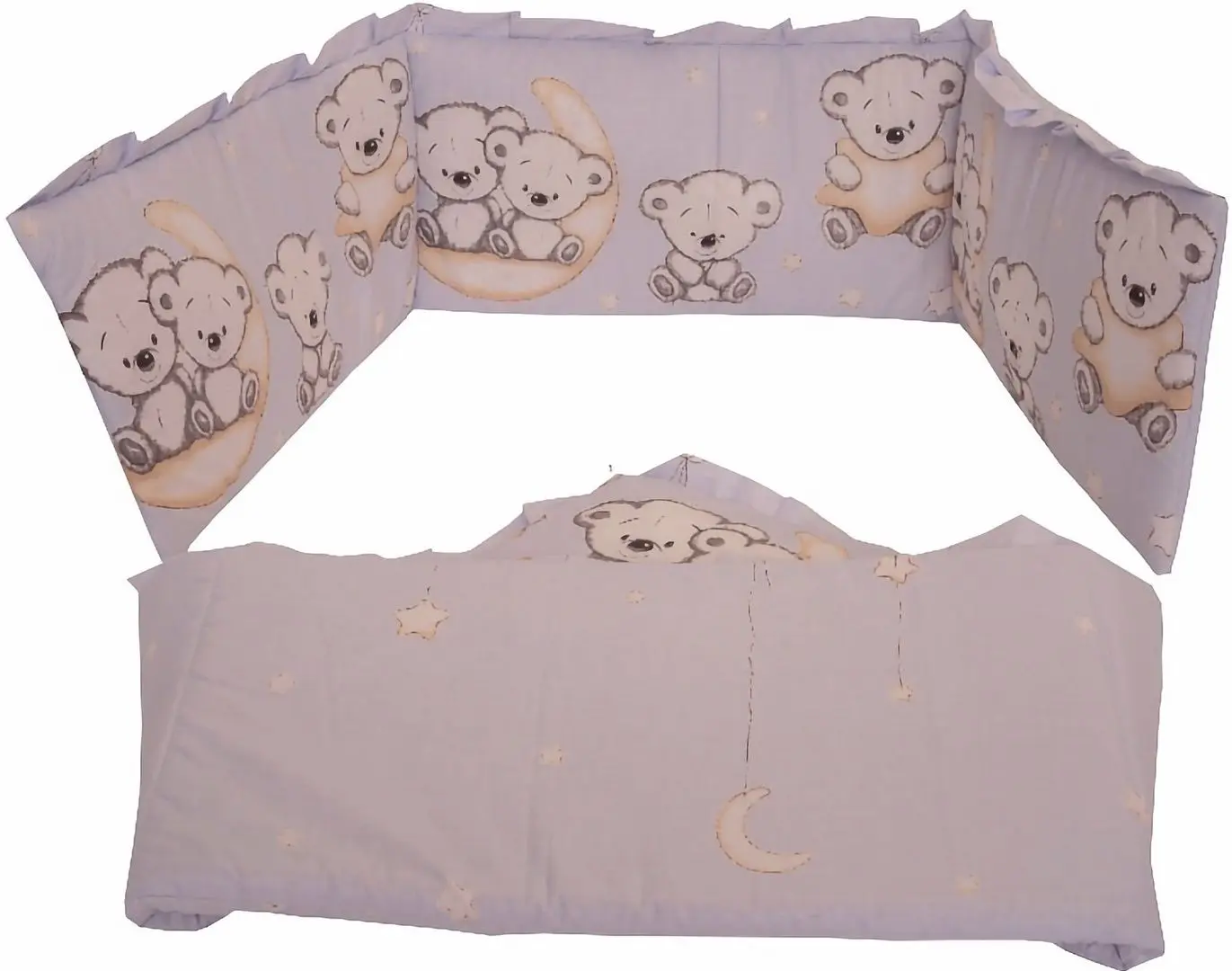 Детское постельное белье MyKids Bear On Moon 5 120x60 (Blue) - 3