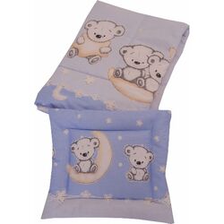 Детское постельное белье MyKids Bear On Moon 5 120x60 (Blue) Thumb