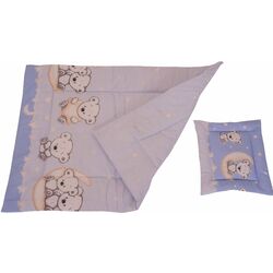 Детское постельное белье MyKids Bear On Moon 5 120x60 (Blue) Thumb