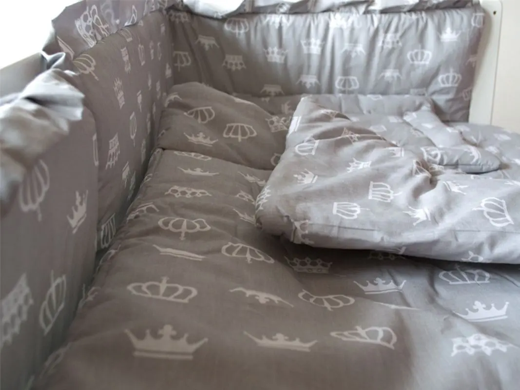 Детское постельное белье MyKids Crowns 5 ед 120x60 (Grey) - 2