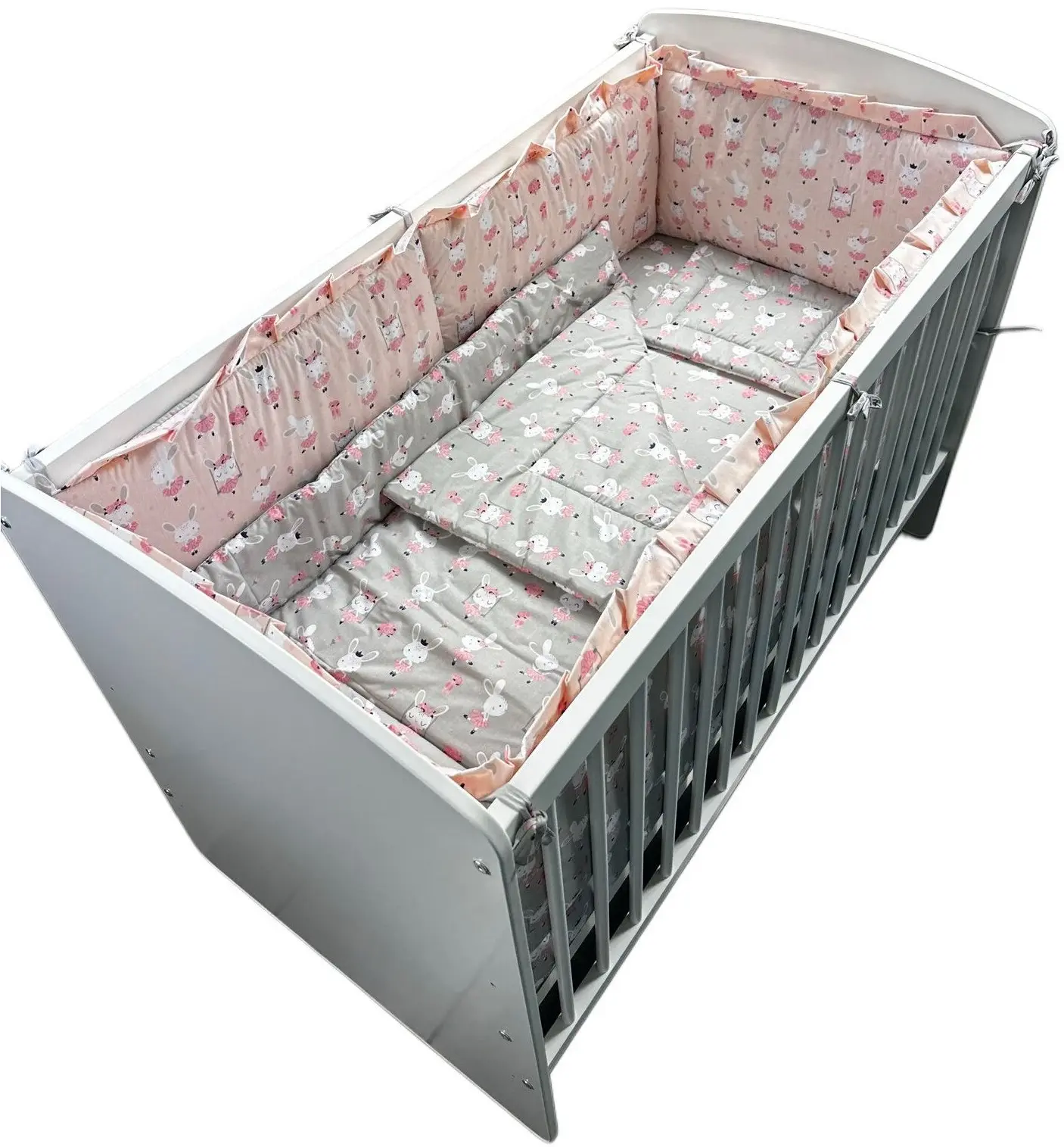 Детское постельное белье MyKids Dancing Bunny 120x60 (Gray/Pink)