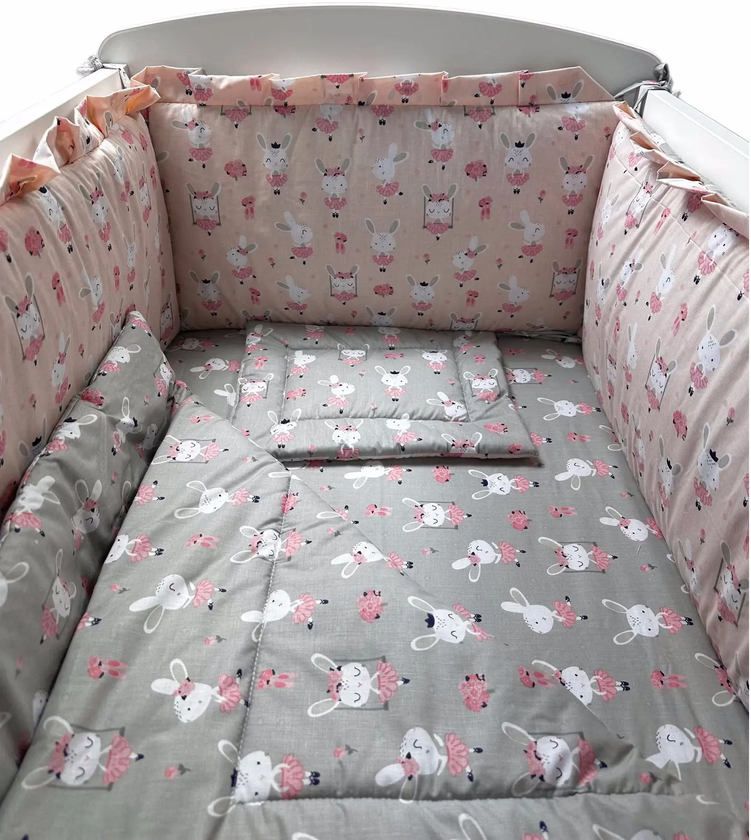 Детское постельное белье MyKids Dancing Bunny 120x60 (Gray/Pink)