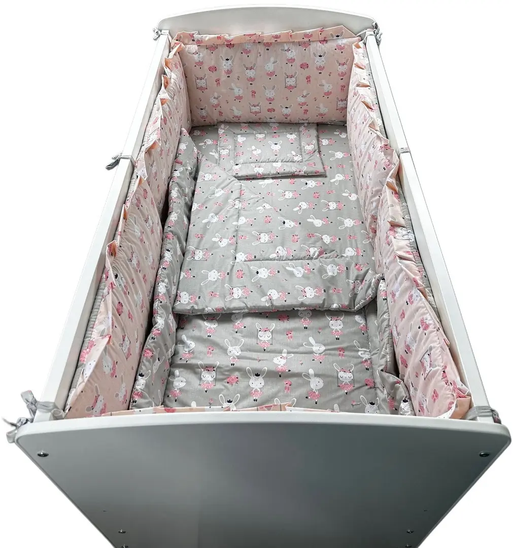 Детское постельное белье MyKids Dancing Bunny 120x60 (Gray/Pink)